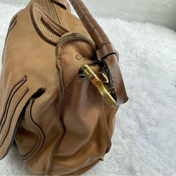 Chloe Marcie Large Hobo Leather Shoulder Bag - Picture 8 of 16